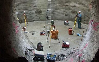 Tunnelvermessung Schacht